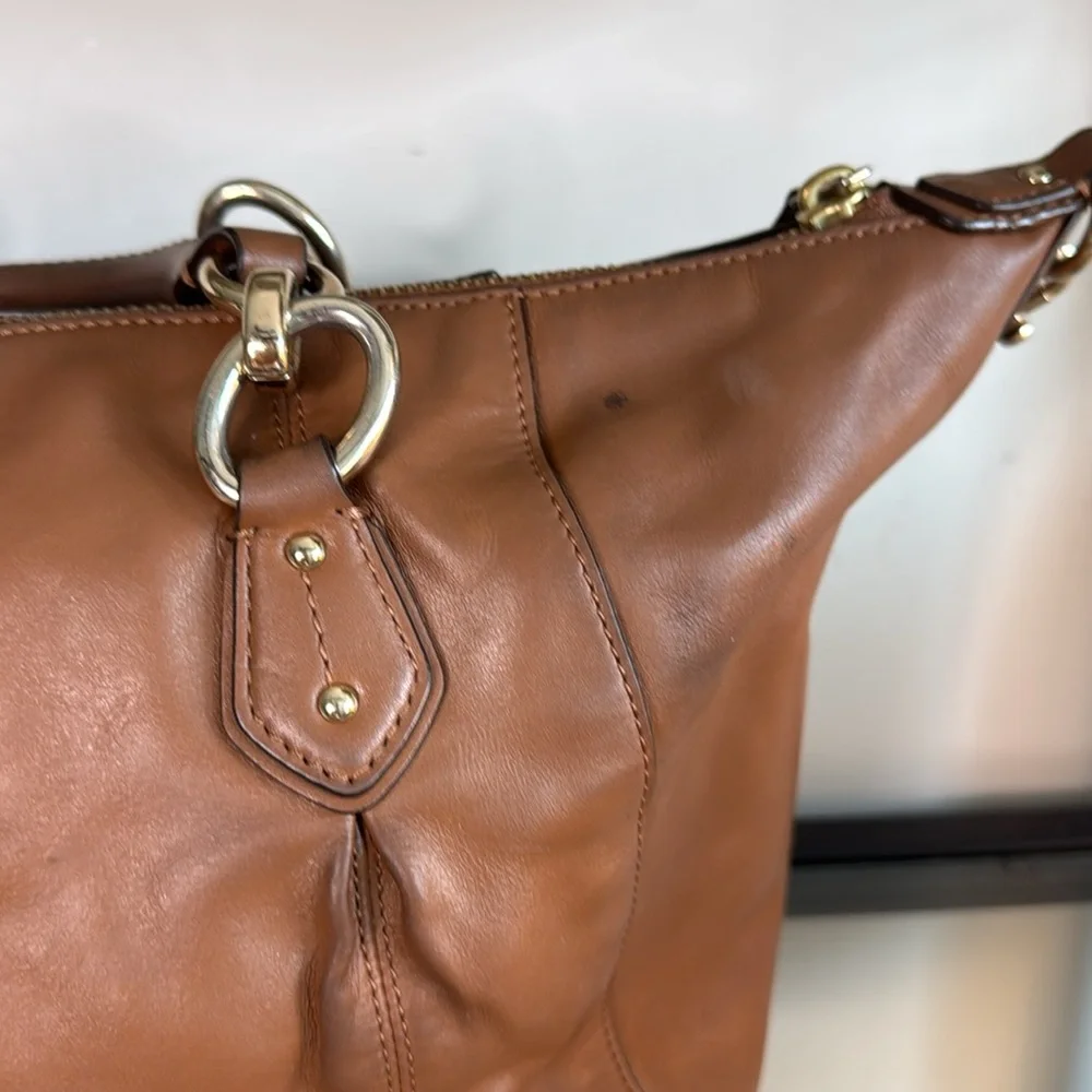 COACH Colette Leather Satchel Bag